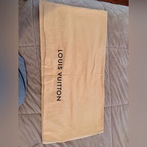 Louis Vuitton Tan Dust Cover with Black Logo